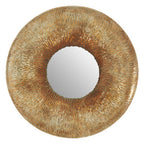 Gold Large Textured Wall Mirror | Faiza