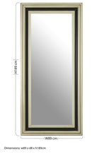 Black and Silver Rectangle Wall Mirror | Camila