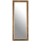 Champagne Finish Ridged Wall Mirror | Zelma
