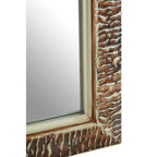 Champagne Finish Ridged Wall Mirror | Zelma