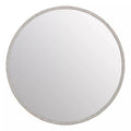 Medium Antique Silver Round Wall Mirror | Saska