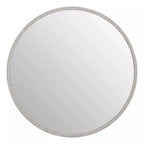Medium Antique Silver Round Wall Mirror | Saska