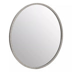 Medium Antique Silver Round Wall Mirror | Saska
