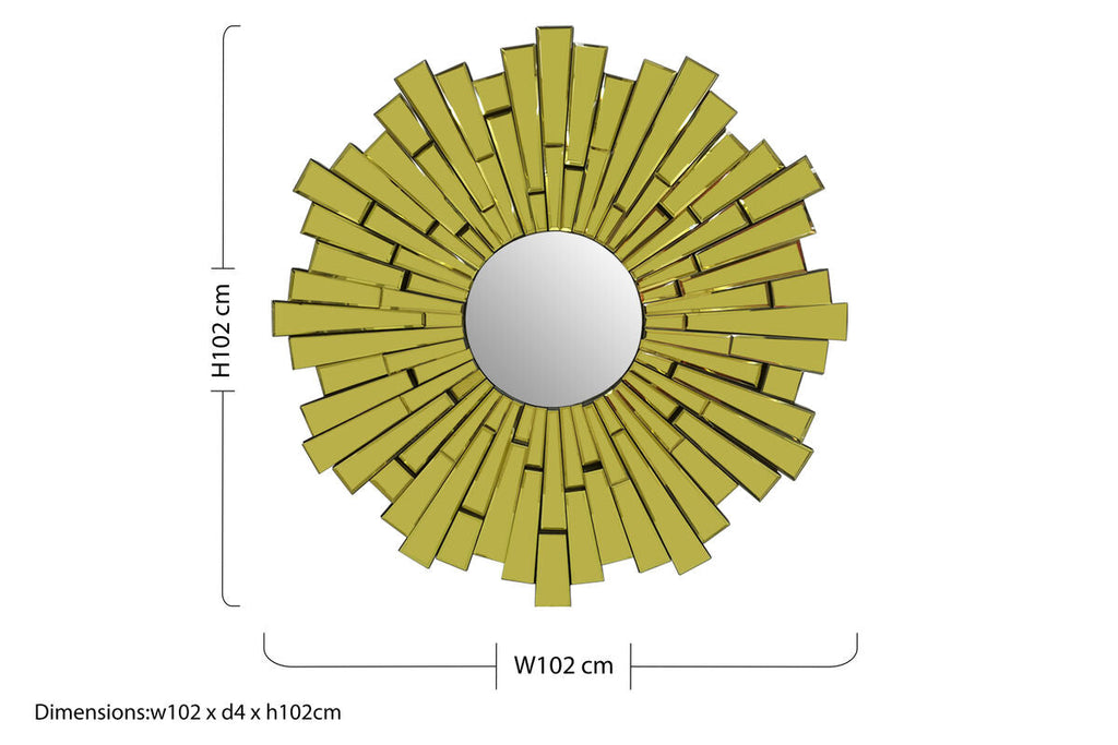 Large Circular Wall Mirror | Glitzy