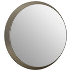 Small Round Wall Mirror with Silver Frame | Athena