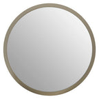 Small Round Wall Mirror with Silver Frame | Athena