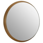 Medium Round Wall Mirror with Gold Frame | Athena