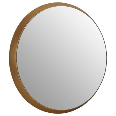 Medium Round Wall Mirror with Gold Frame | Athena
