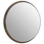 Large Round Wall Mirror with Silver Frame | Athena