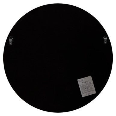 Large Round Wall Mirror with Silver Frame | Athena
