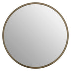 Large Round Wall Mirror with Silver Frame | Athena