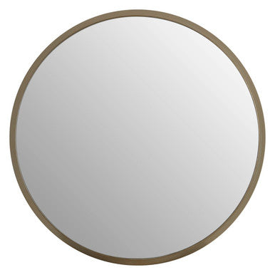 Large Round Wall Mirror with Silver Frame | Athena