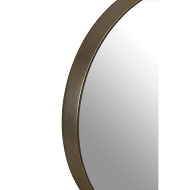 Large Round Wall Mirror with Silver Frame | Athena