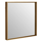 Medium Square Gold Finish Wall Mirror | Ando