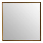 Medium Square Gold Finish Wall Mirror | Ando