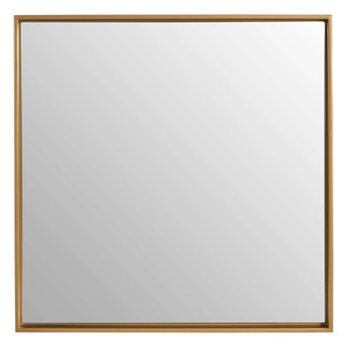 Medium Square Gold Finish Wall Mirror | Ando