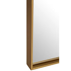 Medium Square Gold Finish Wall Mirror | Ando
