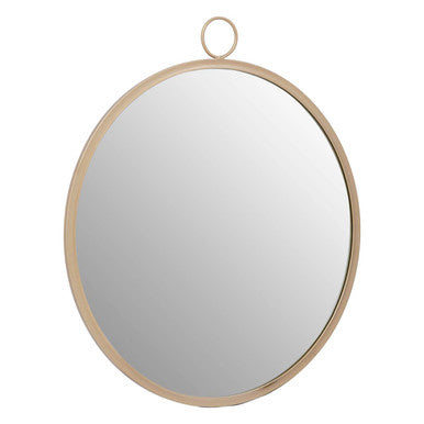 Round Wall Mirror with Gold Finish Frame | Karval