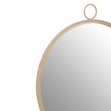 Round Wall Mirror with Gold Finish Frame | Karval