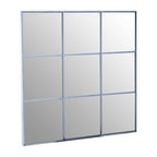 Grid Wall Mirror with Silver Finish Frame | Oriel
