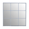 Grid Wall Mirror with Silver Finish Frame | Oriel