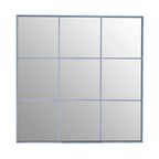 Grid Wall Mirror with Silver Finish Frame | Oriel