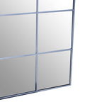 Grid Wall Mirror with Silver Finish Frame | Oriel