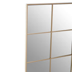 Grid Wall Mirror with Gold Finish Frame | Oriel