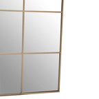 Grid Wall Mirror with Gold Finish Frame | Oriel