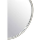 Small Antique Silver Round Wall Mirror | Saska