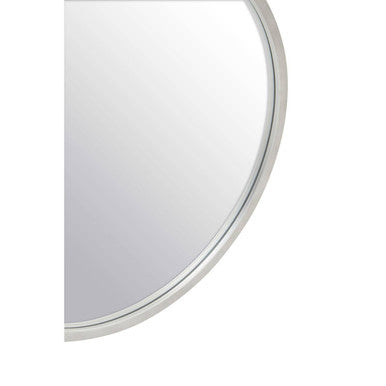 Small Antique Silver Round Wall Mirror | Saska