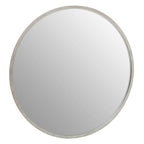 Large Antique Silver Round Wall Mirror | Saska