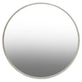 Large Antique Silver Round Wall Mirror | Saska