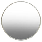 Large Antique Silver Round Wall Mirror | Saska