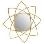 Gold Finish Geometric Wall Mirror | Farran