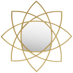 Gold Finish Geometric Wall Mirror | Farran