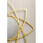 Gold Finish Geometric Wall Mirror | Farran
