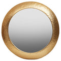 Gold Finish Round Wall Mirror | Templar