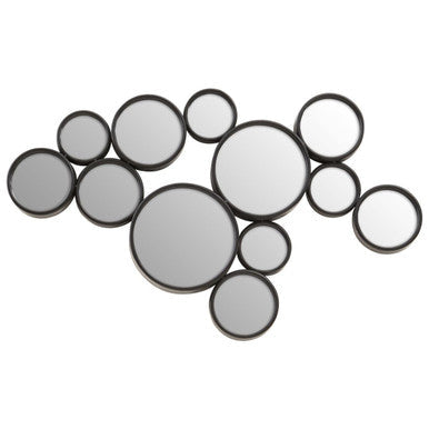 Large Black Multi Circles Wall Mirror | Persephone