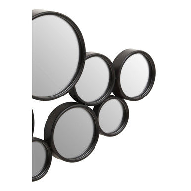 Large Black Multi Circles Wall Mirror | Persephone
