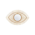 Natural Rattan Eye Shape Wall Mirror | Mataram