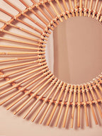 Natural Rattan Eye Shape Wall Mirror | Mataram