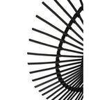 Black Natural Rattan Wall Mirror | Mataram