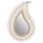 Teardrop Natural Rattan Wall Mirror | Mataram