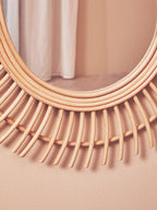 Teardrop Natural Rattan Wall Mirror | Mataram
