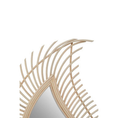 Teardrop Natural Rattan Wall Mirror | Mataram