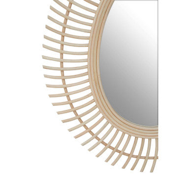 Teardrop Natural Rattan Wall Mirror | Mataram