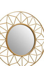 3D Round Gold Wall Mirror | Matera