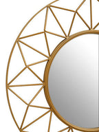 3D Round Gold Wall Mirror | Matera