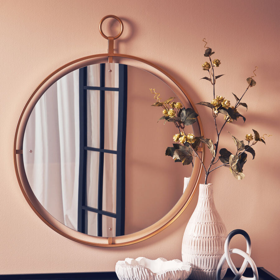 Gold Wall Mirror with Ring | Matera
